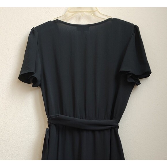 Sofia Jeans by Sofia Vergara Black Tiered Faux Wrap Dress - Picture 6 of 11